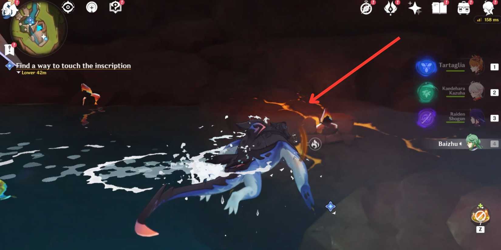 genshin impact-Find A Way To Touch The Inscription