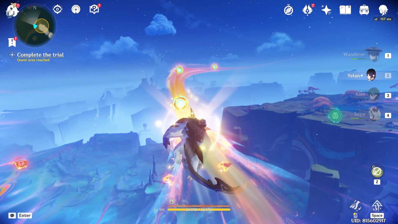 Genshin Impact  - Going to Upper Sanctum's last island in Seeker No Finding quest