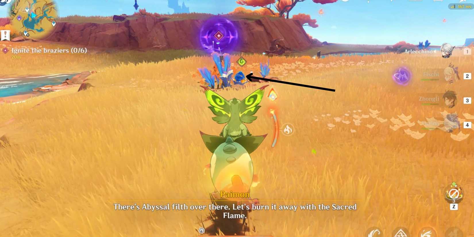 genshin impact- How To Ignite Brazier #1