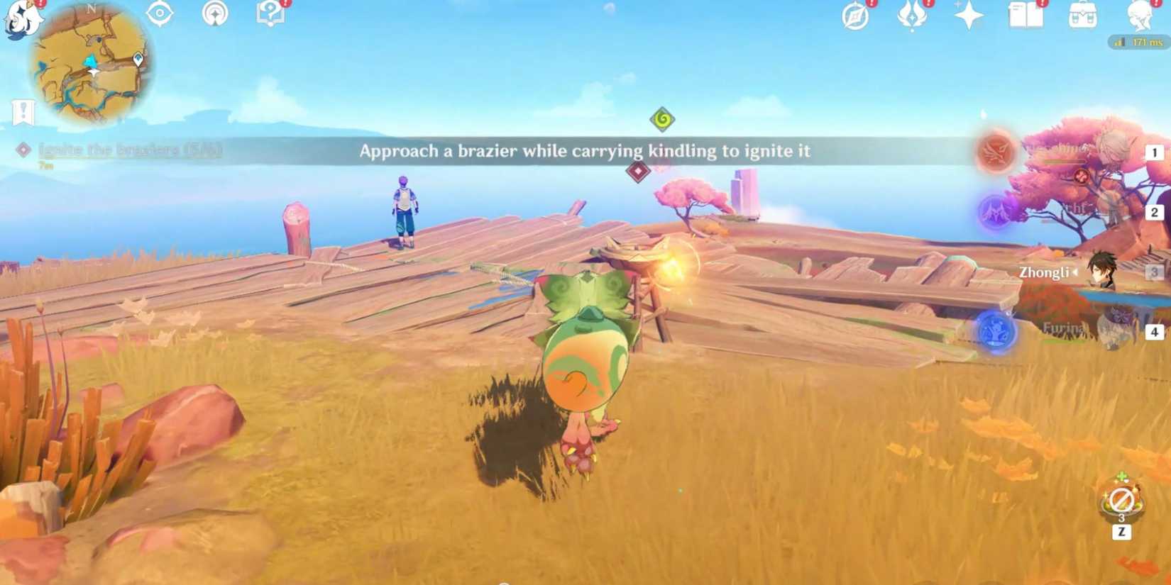 genshin impact-How To Ignite Brazier #6