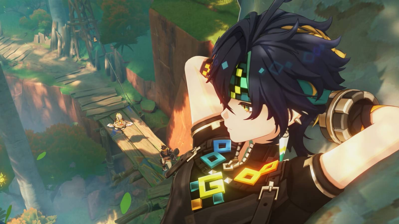 A screenshot from Genshin Impact's Natlan character teaser showing Kinich