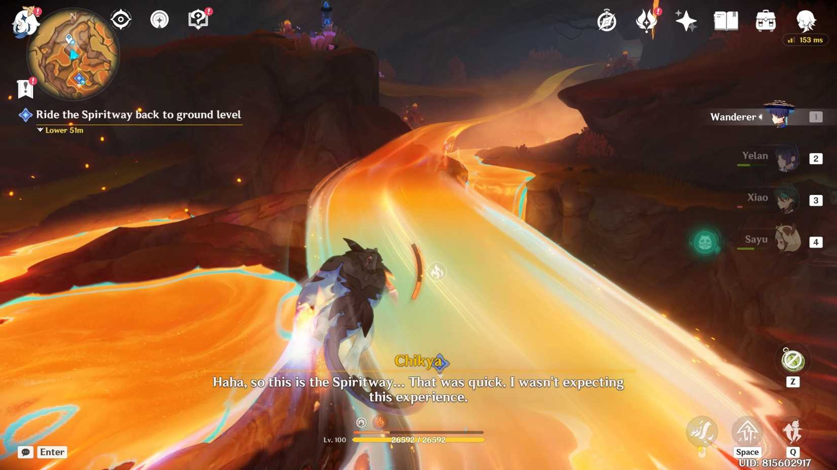 Genshin Impact  - Ride spiritway in Tracer No Tracing quest