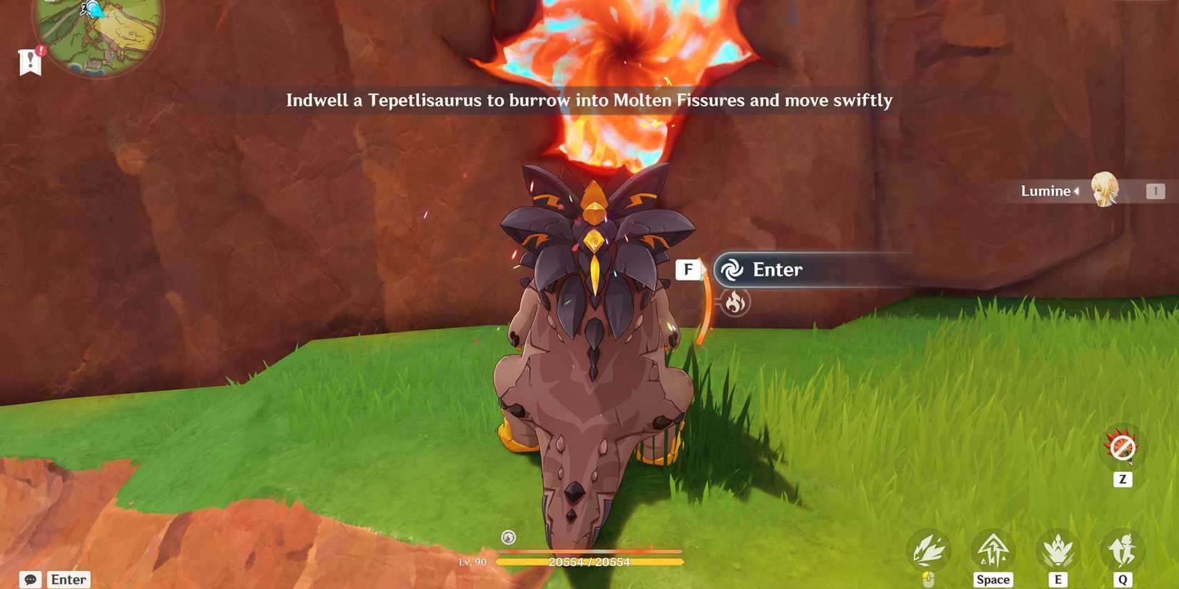 genshin impact saurian tepetlisaurus ability indwelling transformation skill explained