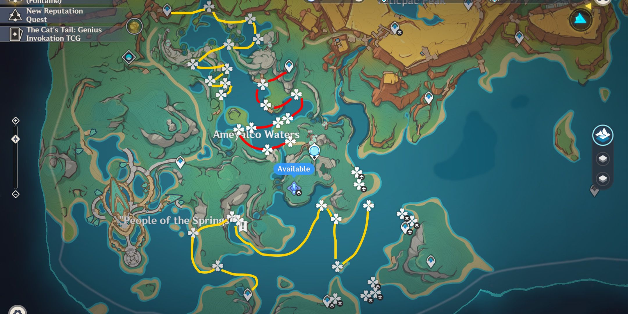 Sprayfeather Gill Locations & Farming Route Map In Genshin Impact