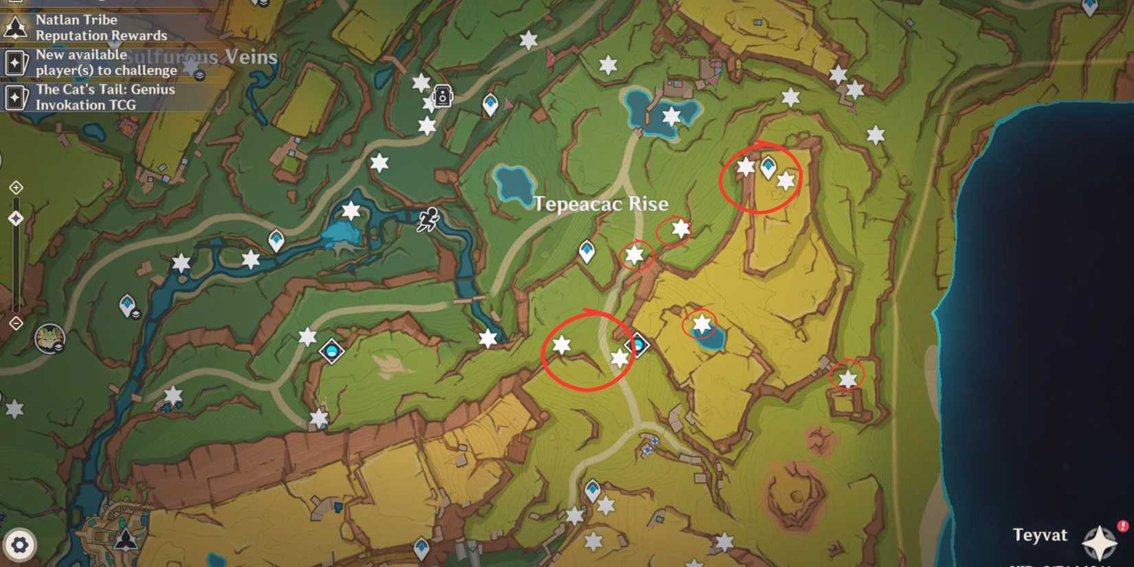 Genshin Impact- Tepeacac Rise Saurian Locations