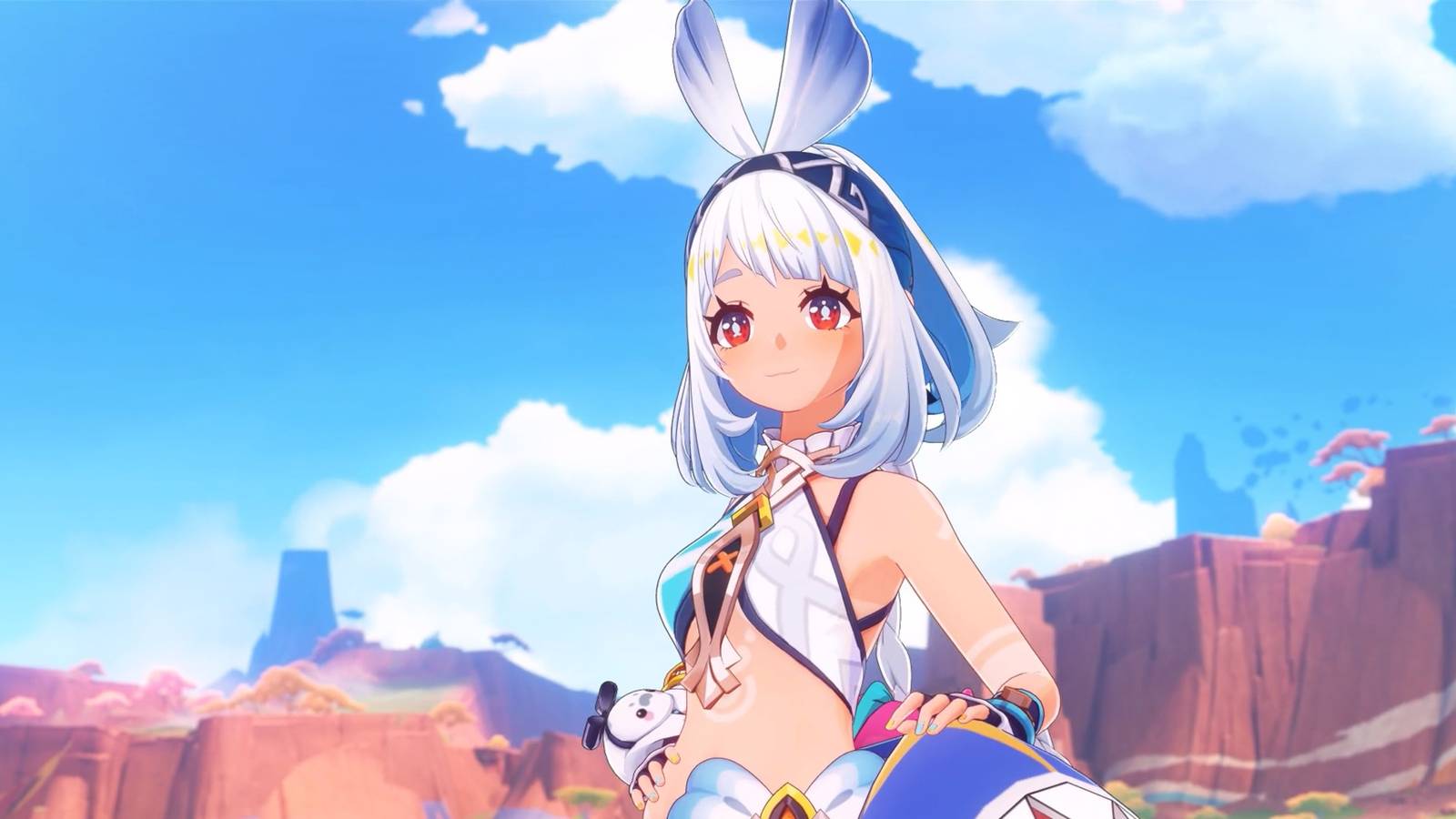 A screenshot of Mualani in Genshin Impact Version 5.0 by HoYoverse, who also appears to be developing a new game.