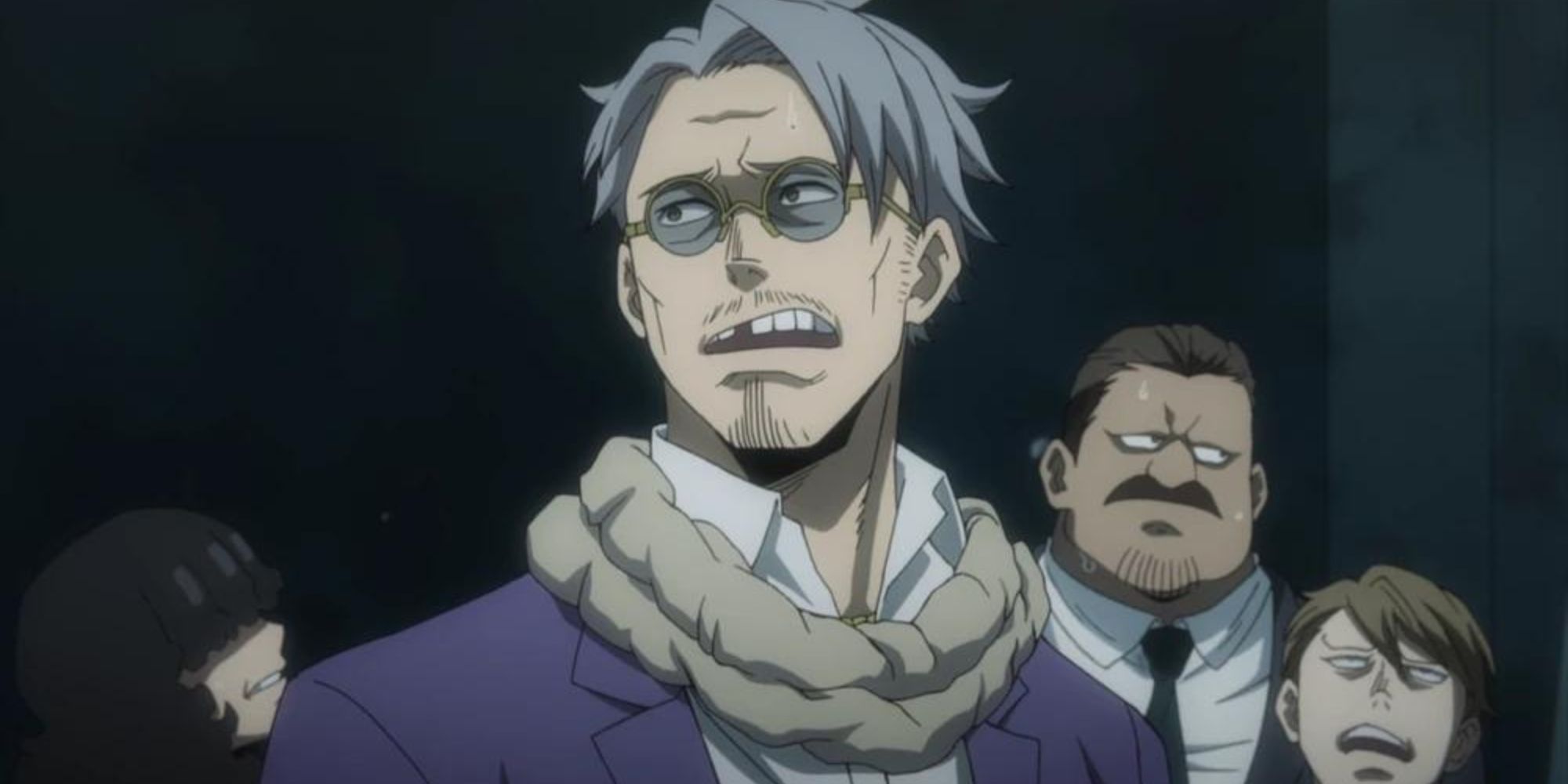 Giran's final appearance in the anime, when he decides to stay away from the Paranormal Liberation Front.