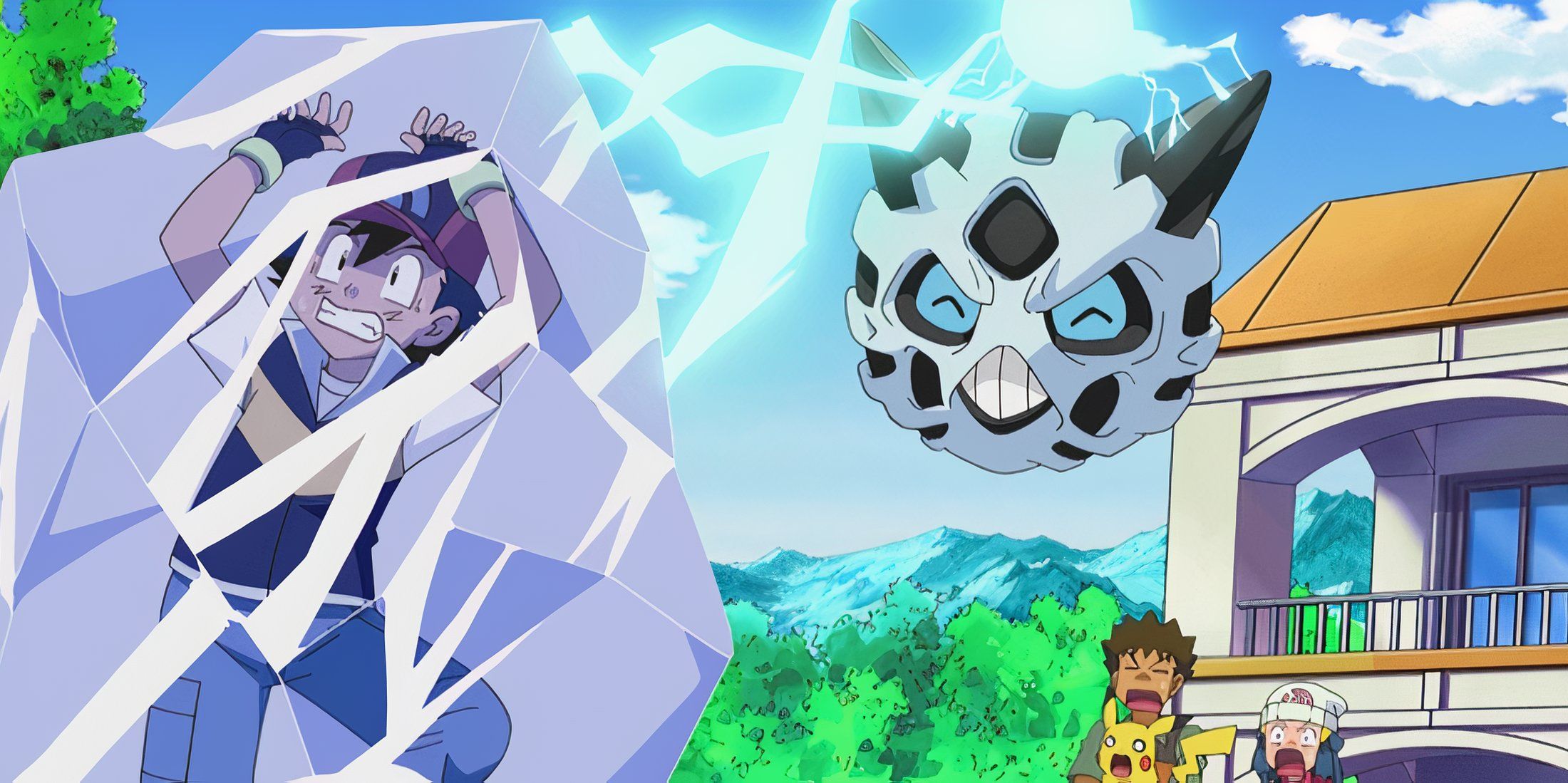 Glalie Freezing Ash In The Pokemon Anime