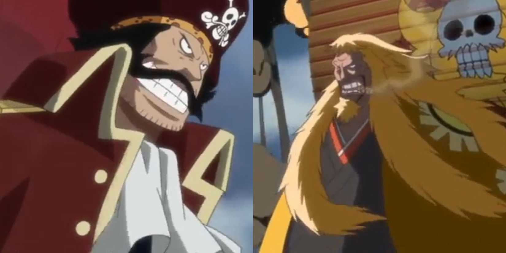 Gol D. Roger and Shiki discuss their ideals during the Battle of Edd War.