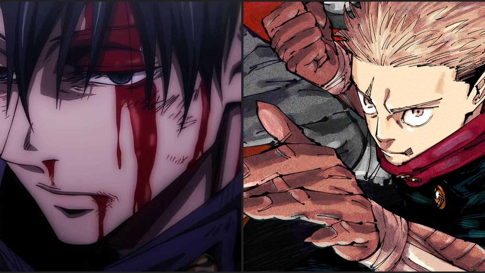 yuji and megumi vs sukuna jujutsu kaisen jjk 
