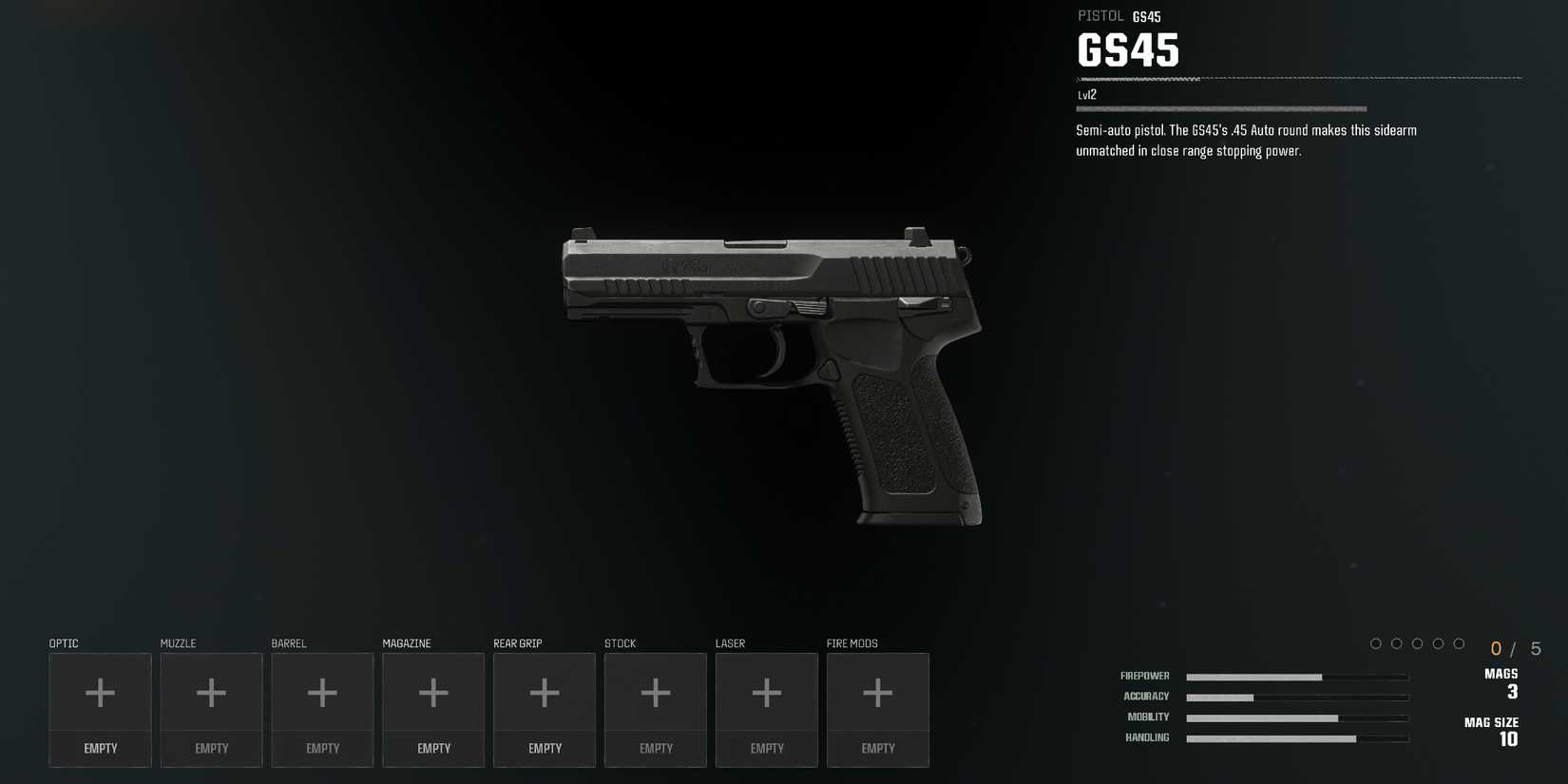 Screenshot of the GS45 in Black Ops 6