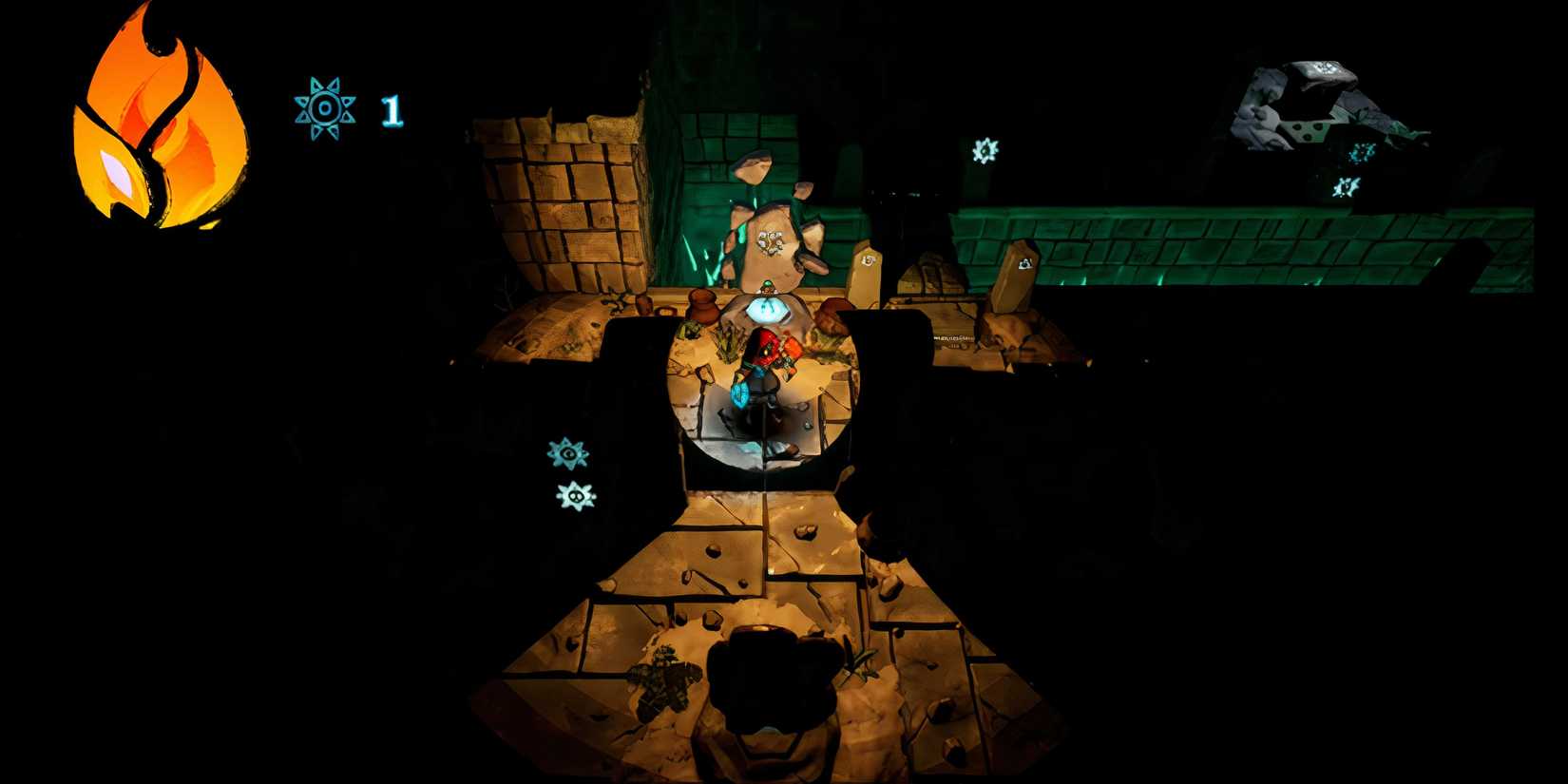 Protagonist Exploring Temple