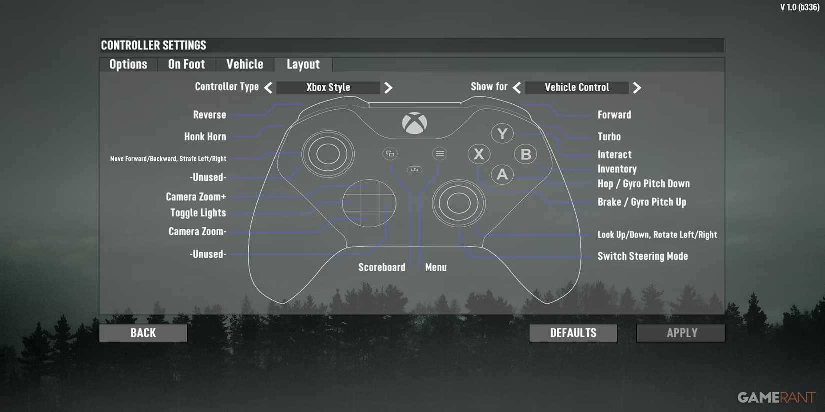 Gyrocopter Controller Buttons in 7 Days to Die