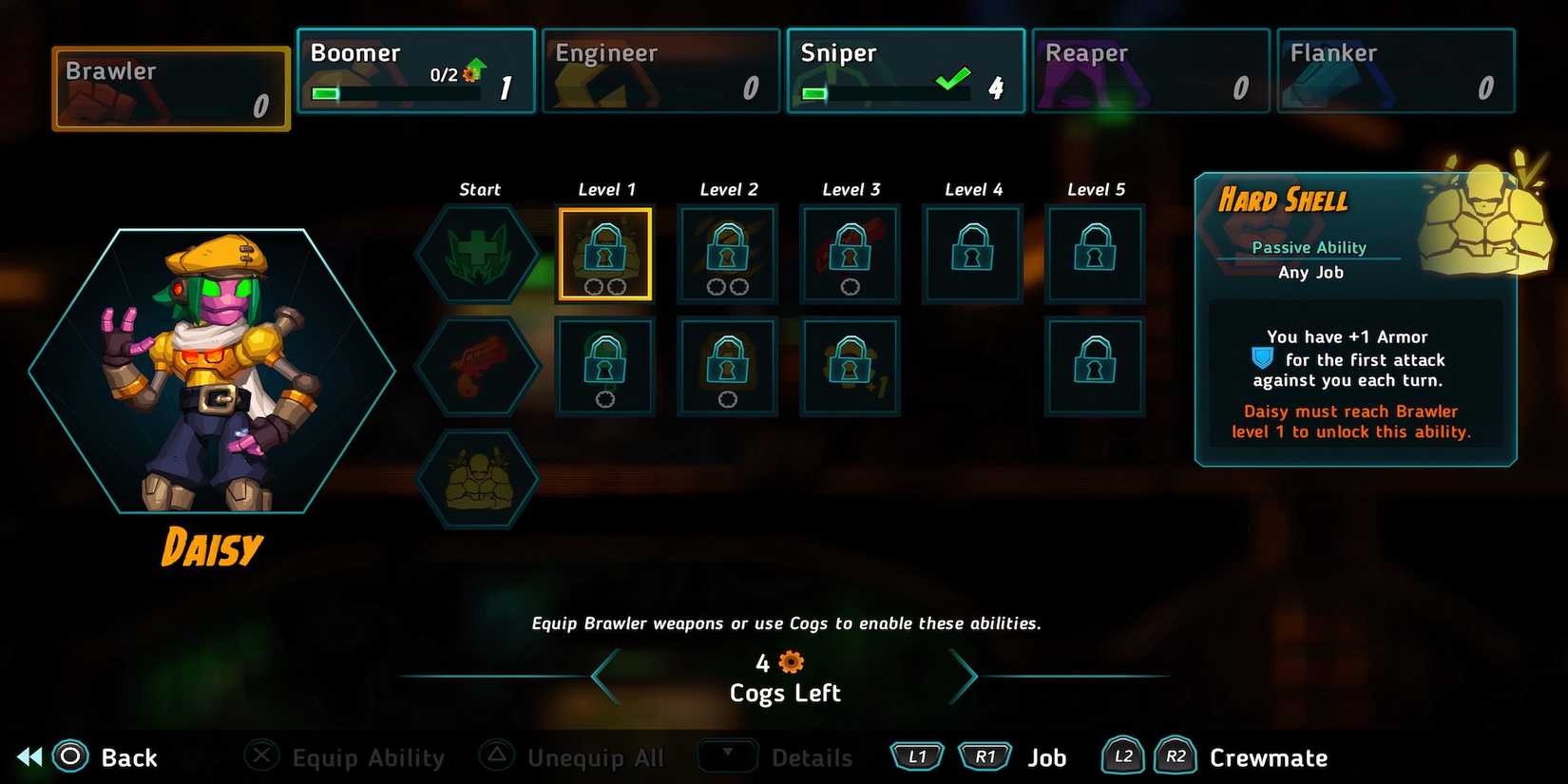 Hard Shell skill in SteamWorld Heist 2