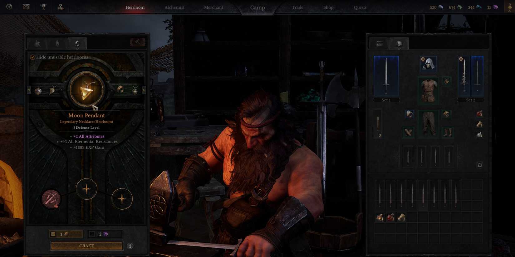 Heirloom Moon Pendant Dungeonborne