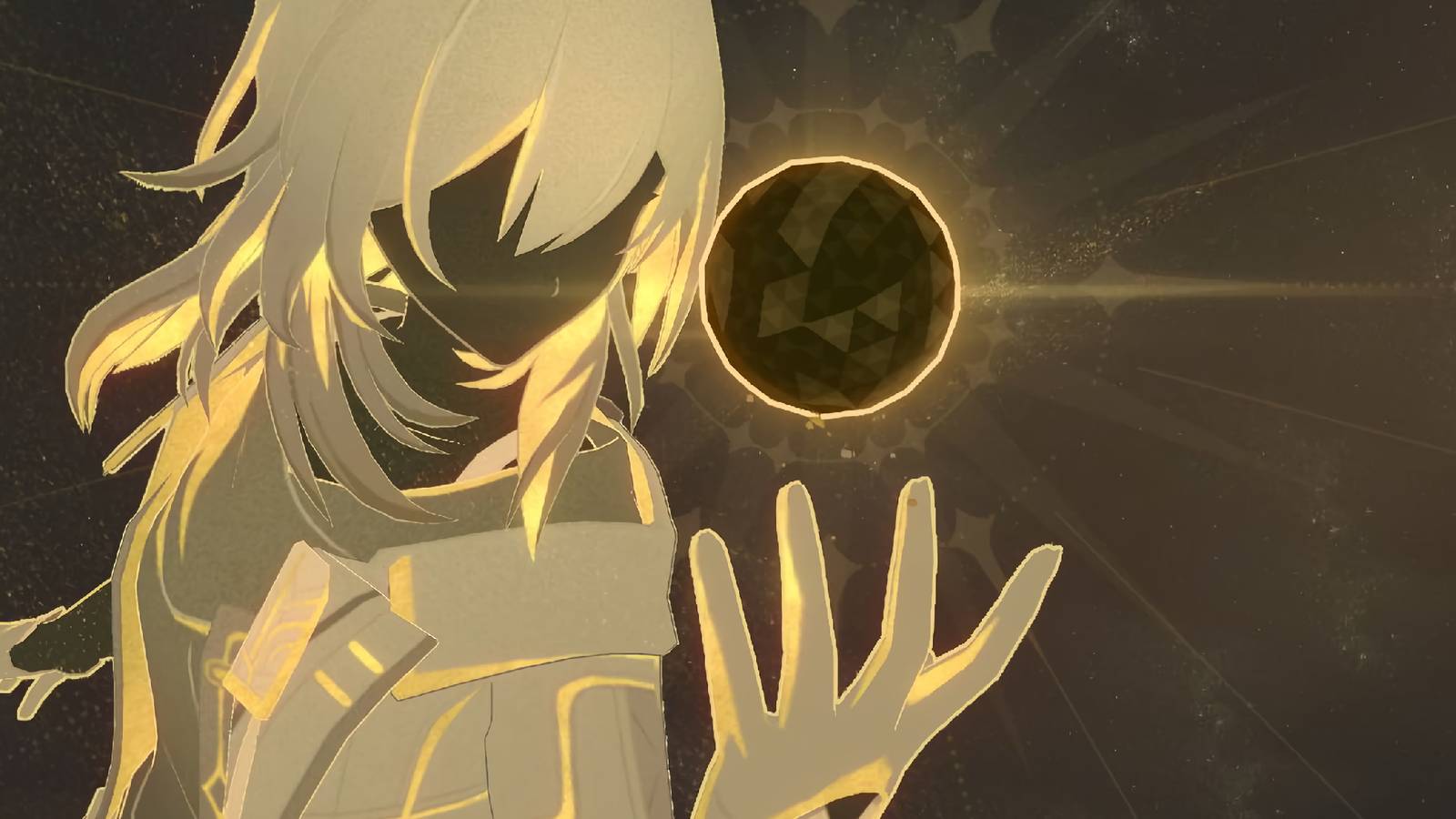 A visual from Honkai: Star Rail's Divergent Universe showing a silhouette of Stelle.
