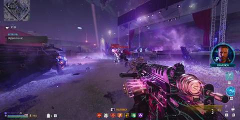 Screenshot showcasing how to defeat Krawvlr to complete Countermeasures in MWZombies 