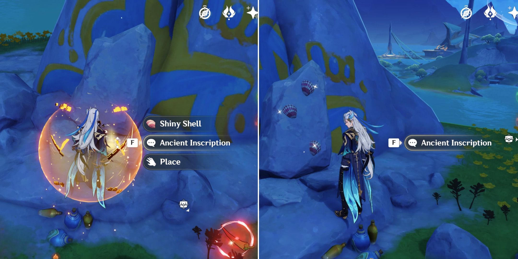 Shiny Shells Location In Stride on Rainbows, Split the Waves Quest - Genshin Impact