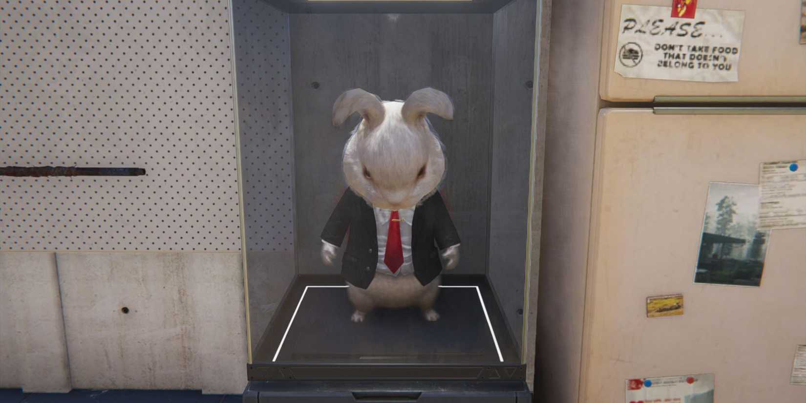 Lethal Rabbit Deviant secured in Isolated Securement Unit in Once Human.