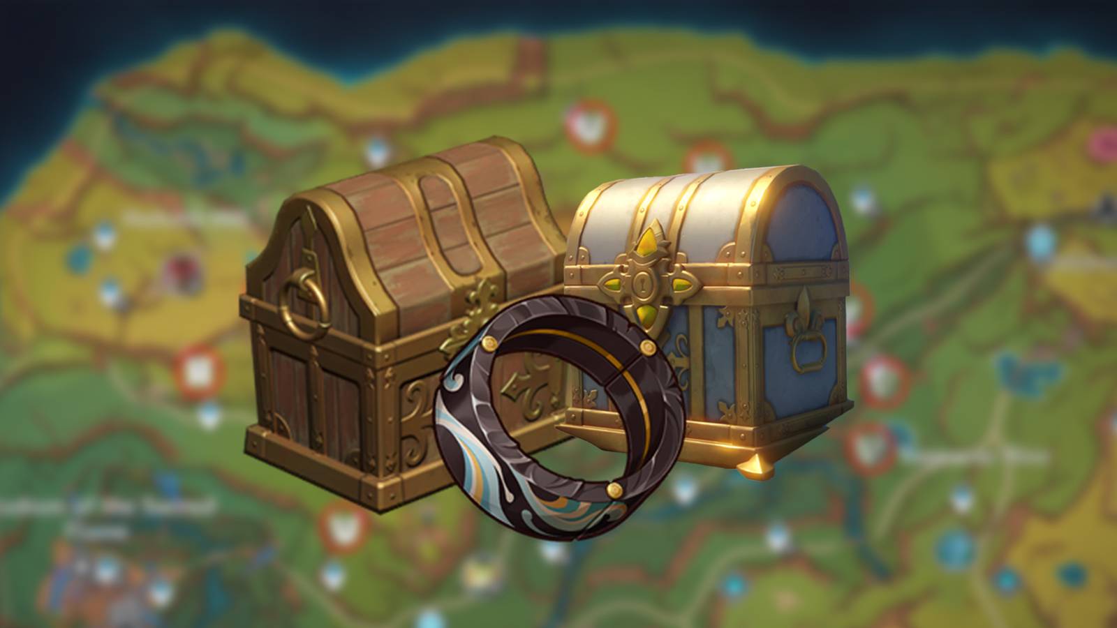 how to get all people of the springs chest and azure obsidian ring location in genshin impact