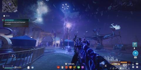 Screenshot showcasing how to investigate the source of the signal distruption to complete Countermeasures in MWZombies