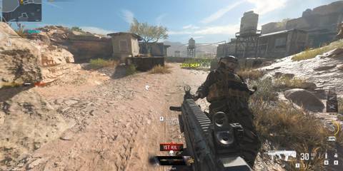 Screenshot showcasing how to use the JAK Slash Aftermarket Part in Modern Warfare 3 and Warzone