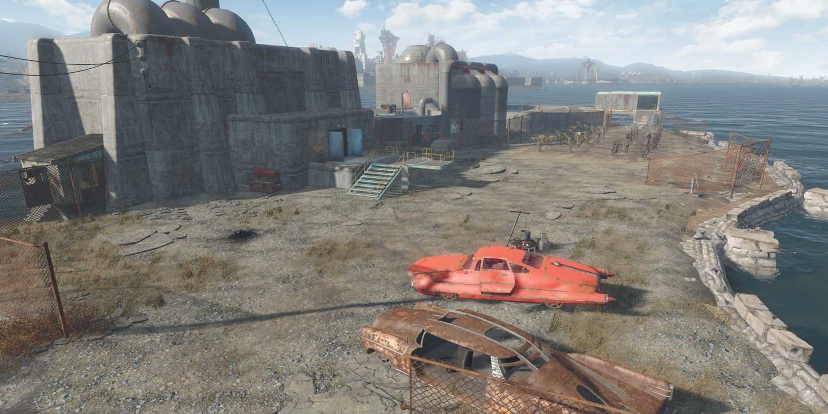 An aerial view of Warwick Homestead from Fallout 4