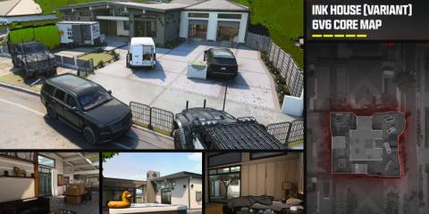 Image showcasing an overview of the Ink House map variant for Modern Warfare 3