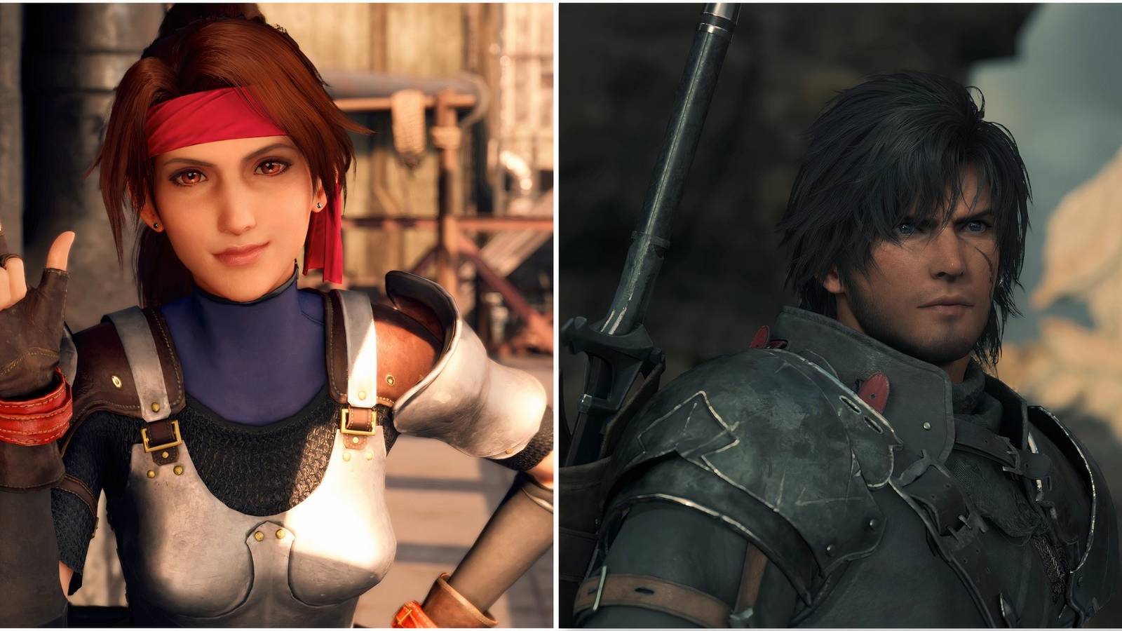 Jessie in Final Fantasy 7 Remake and Clive in Final Fantasy 16