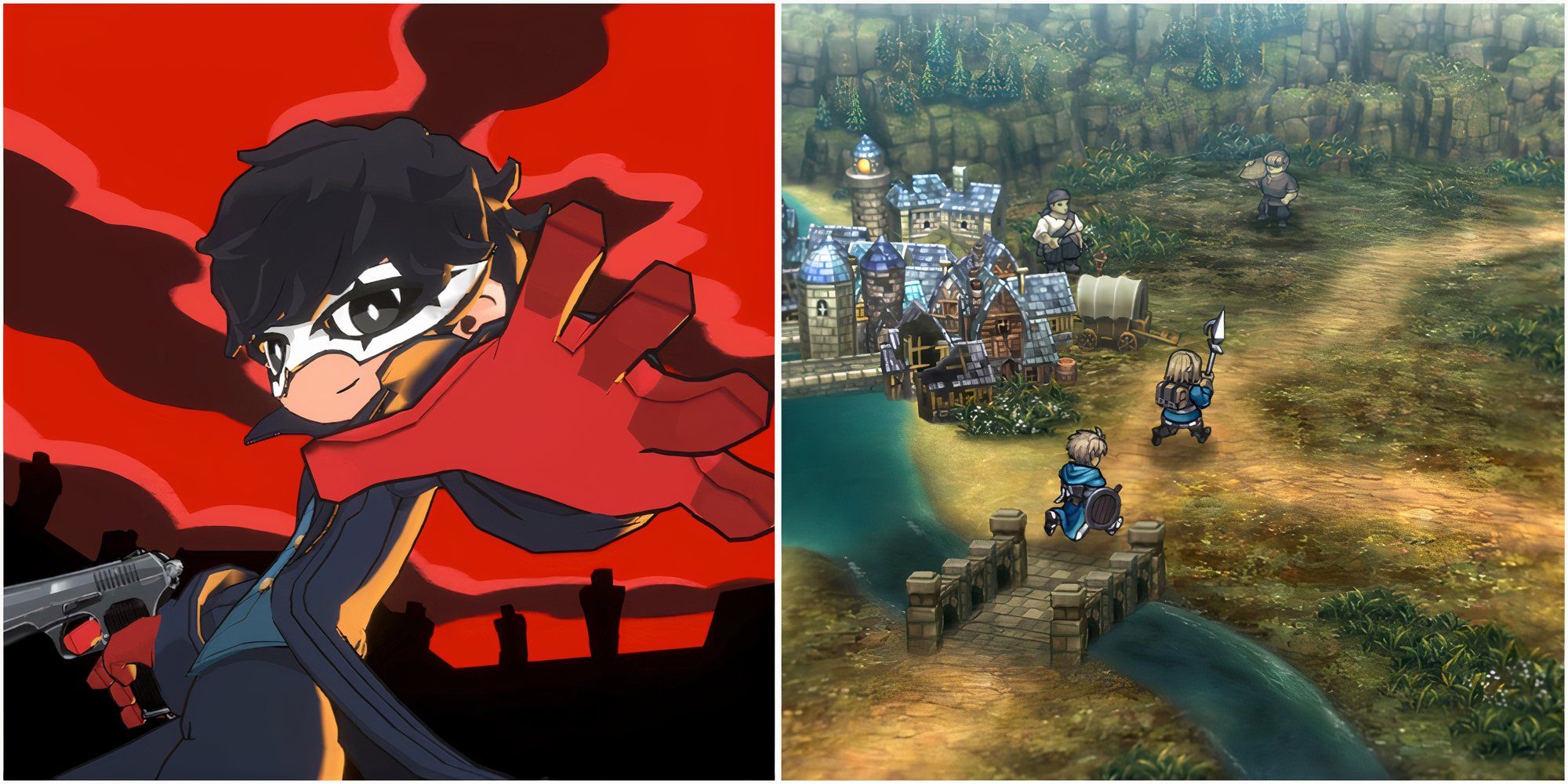 Joker in Persona 5 Tactica and Exploring the map in Unicorn Overlord