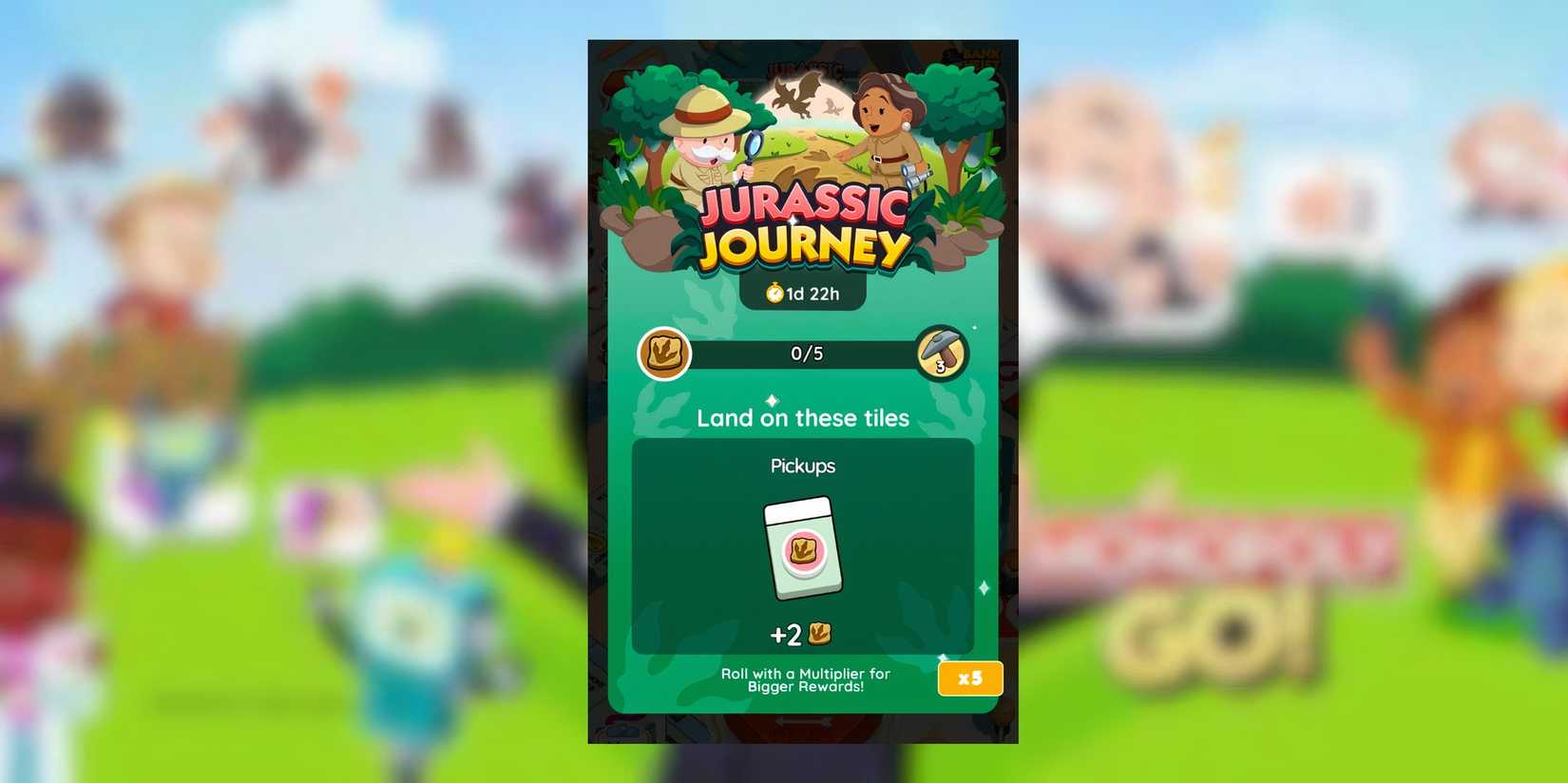 jurassic journey monopoly go