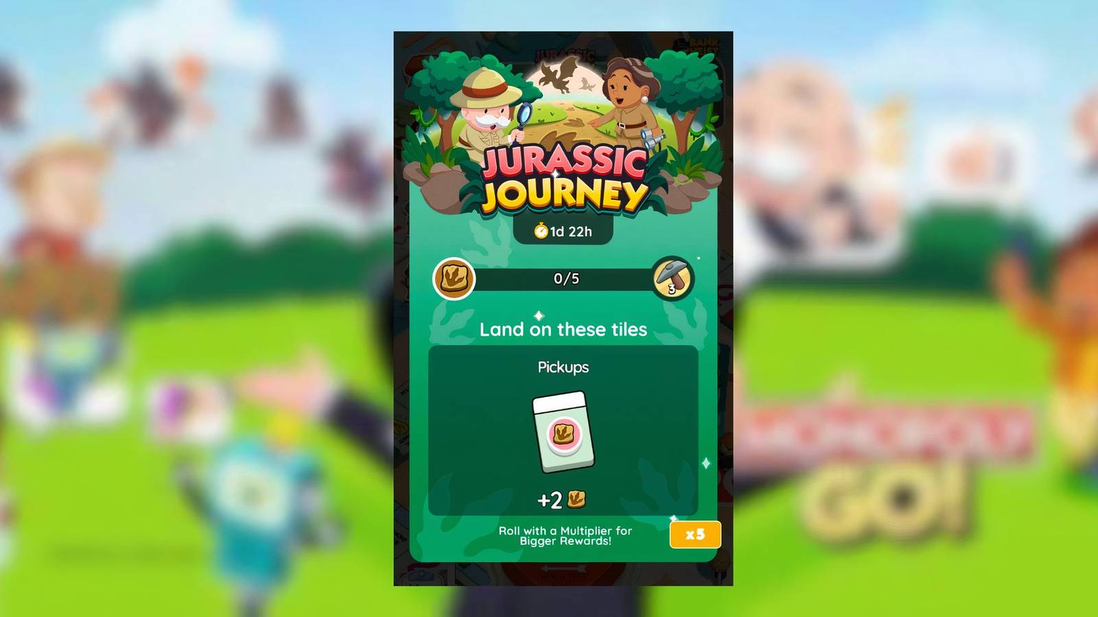 jurassic journey monopoly go