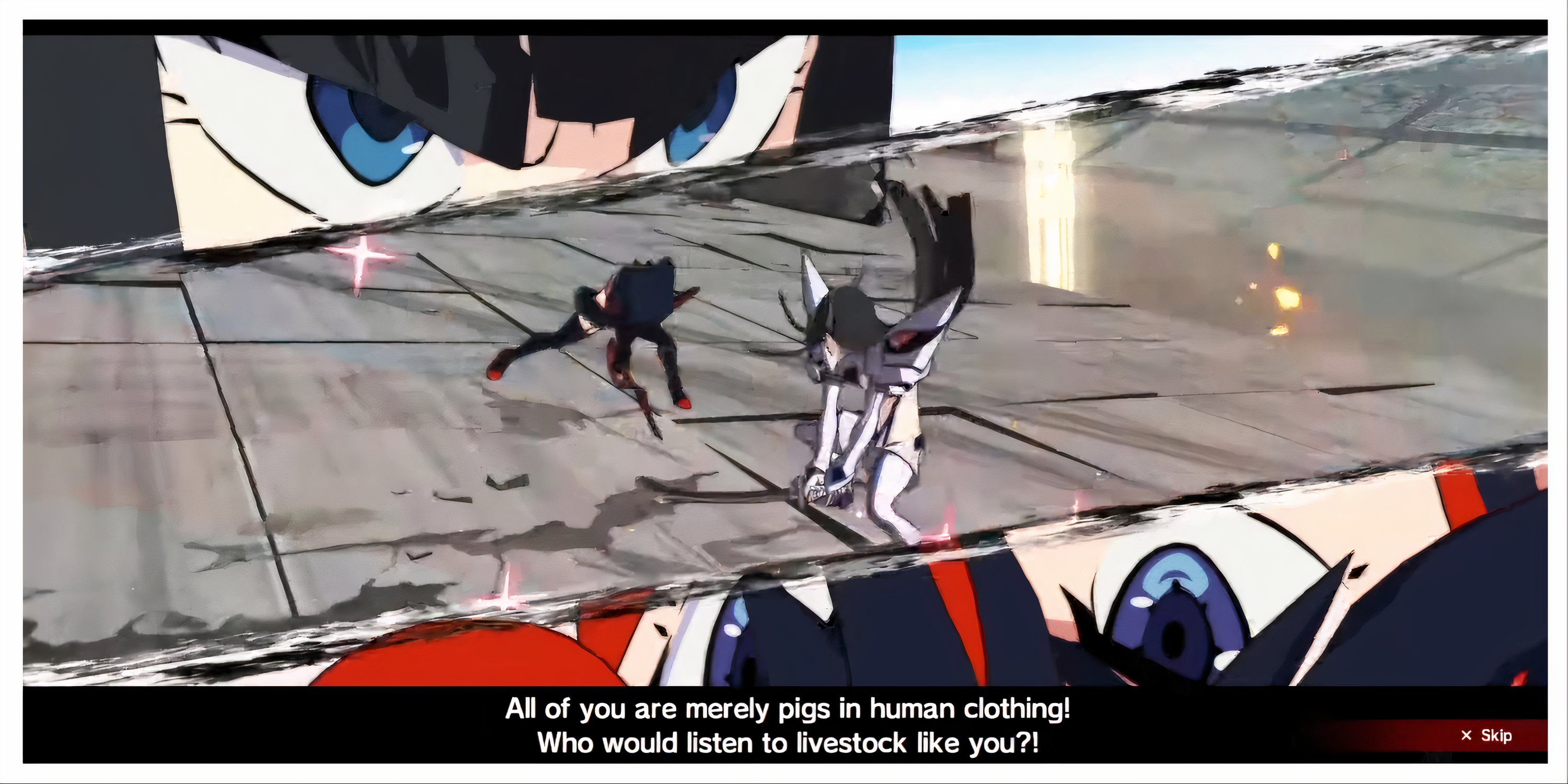 Ketsui Burst Clash Between Ryuko vs Satsuki