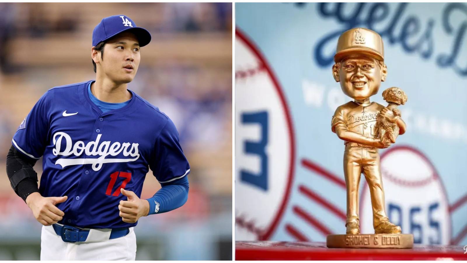 Shohei Ohtani gold Bobbleheads selling for thousands of dollars