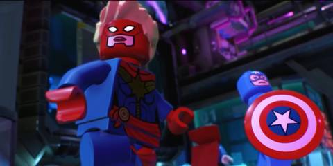 Captain Marvel and Captain America in LEGO Marvel Super Heroes 2