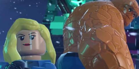 Invisible Woman and The Thing in LEGO Marvel Super Heroes