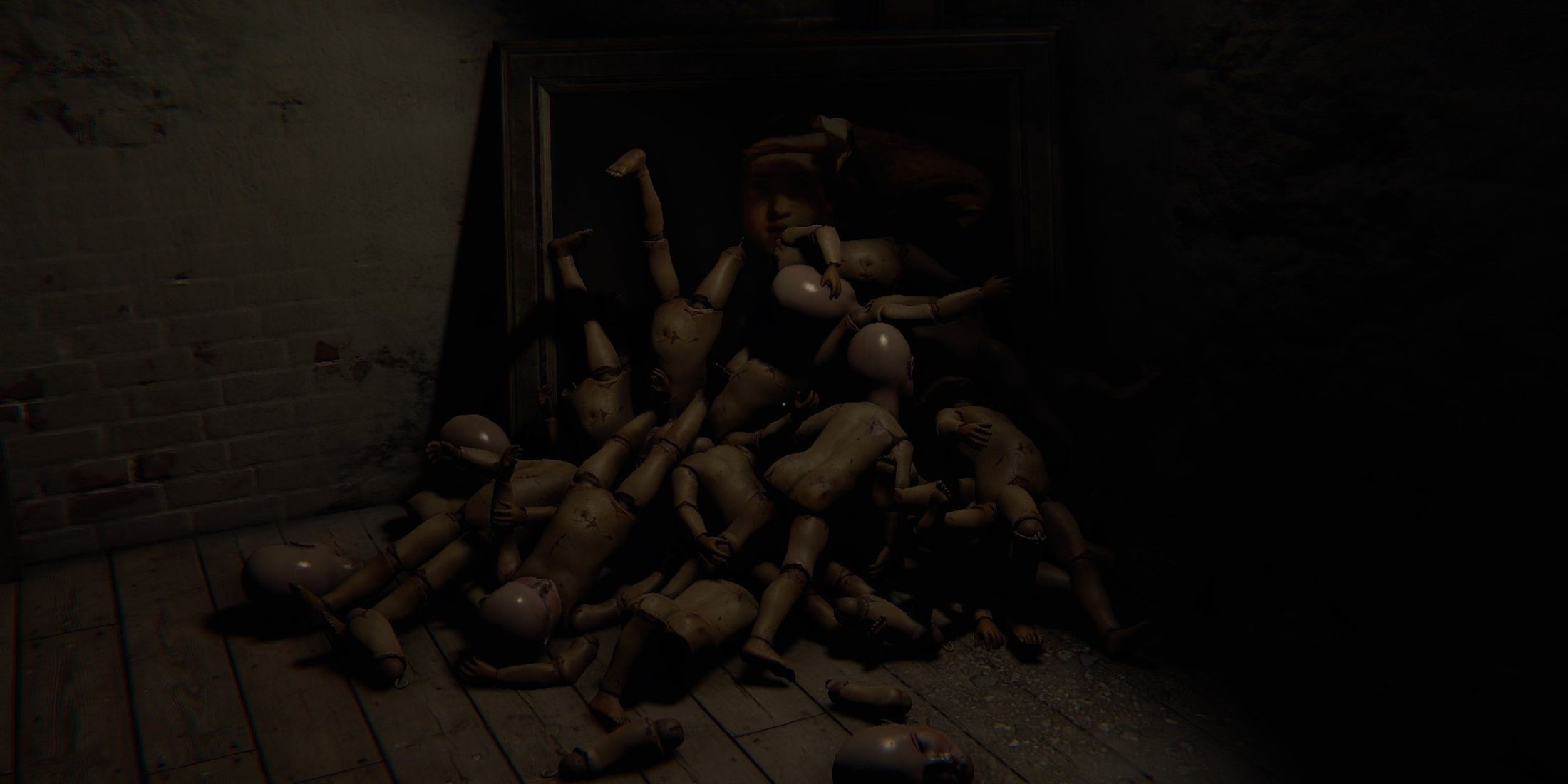 A pile of baby dolls in Layers of Fear