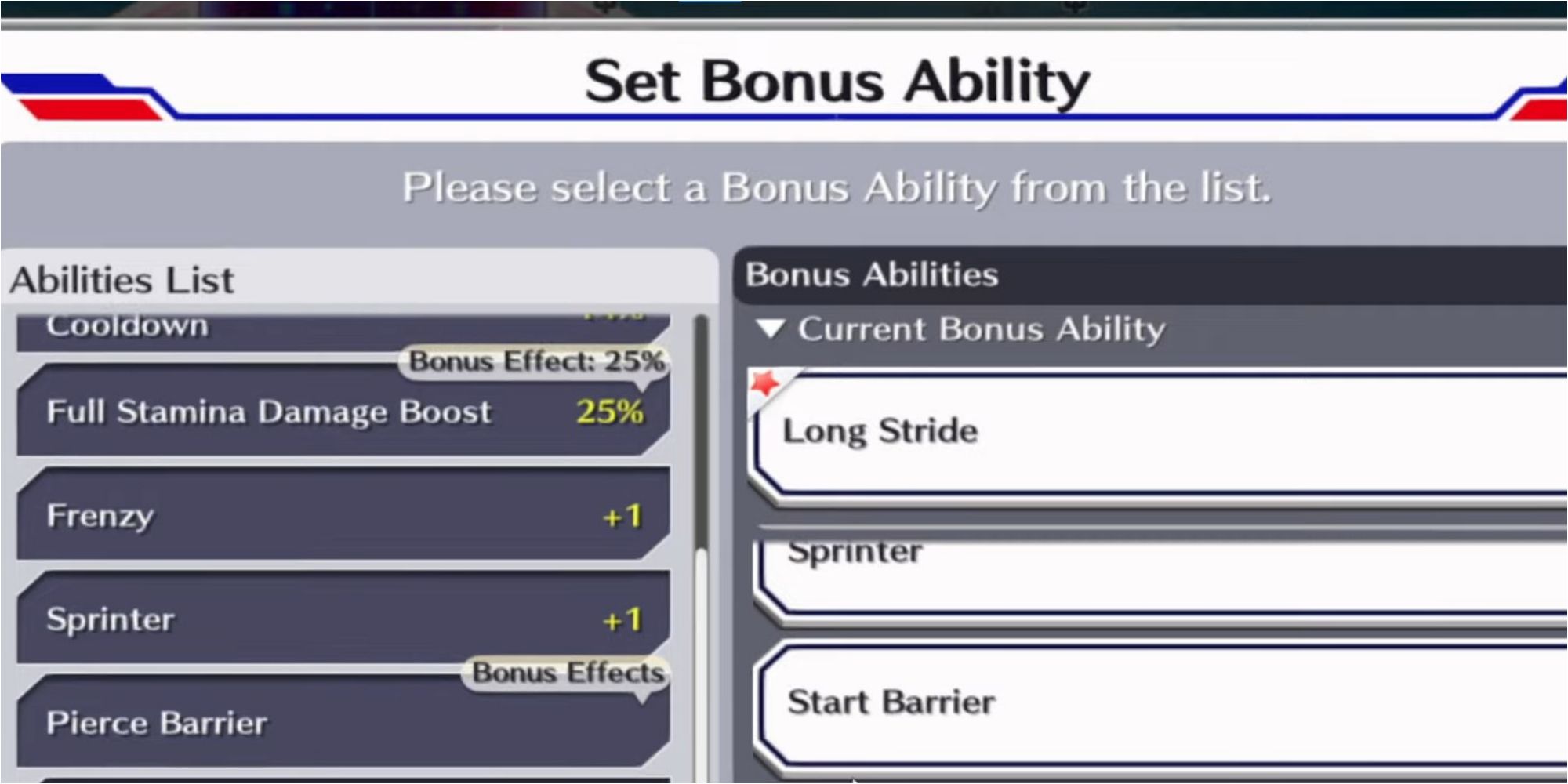 Longstride bonus ability