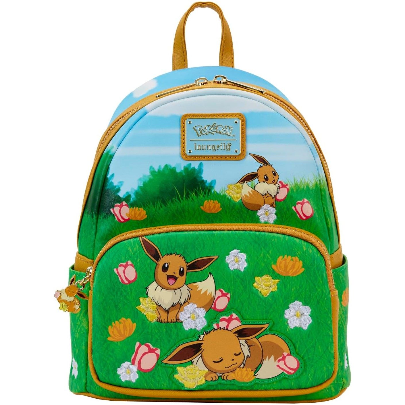 Loungefly Pokémon Pikachu & Eevee Floral Mini Backpack set popular B