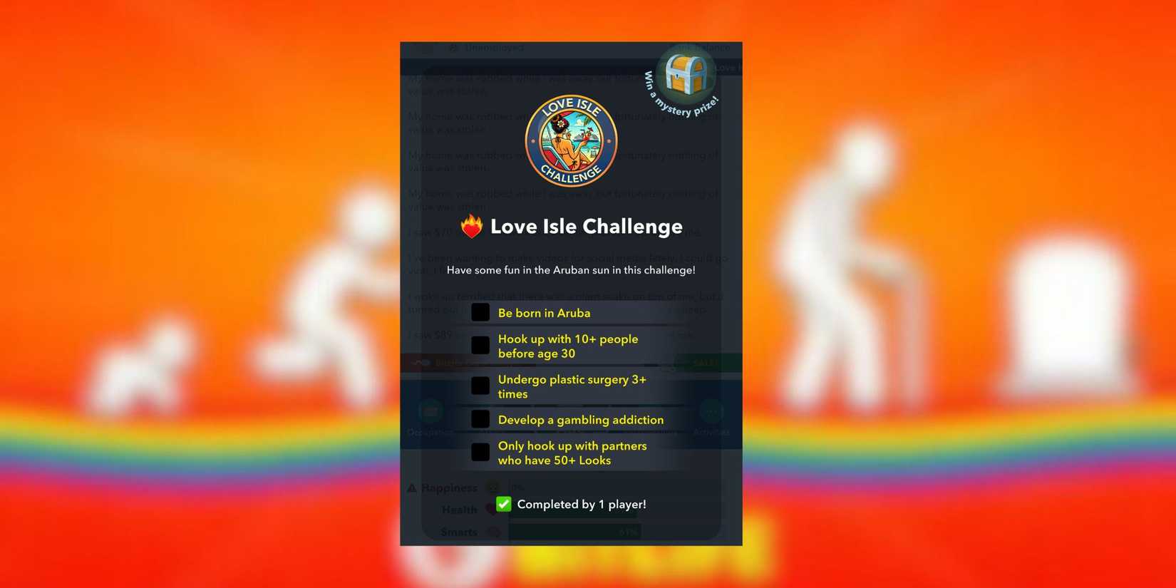 love isle challenge bitlife