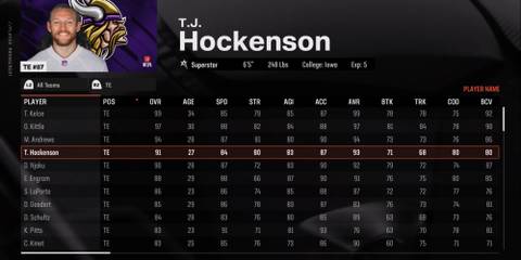 Madden NFL 25 Hackerson stats