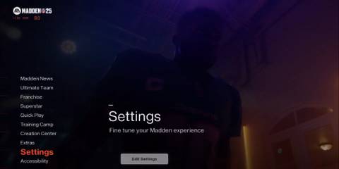 Madden NFL 25 Settings