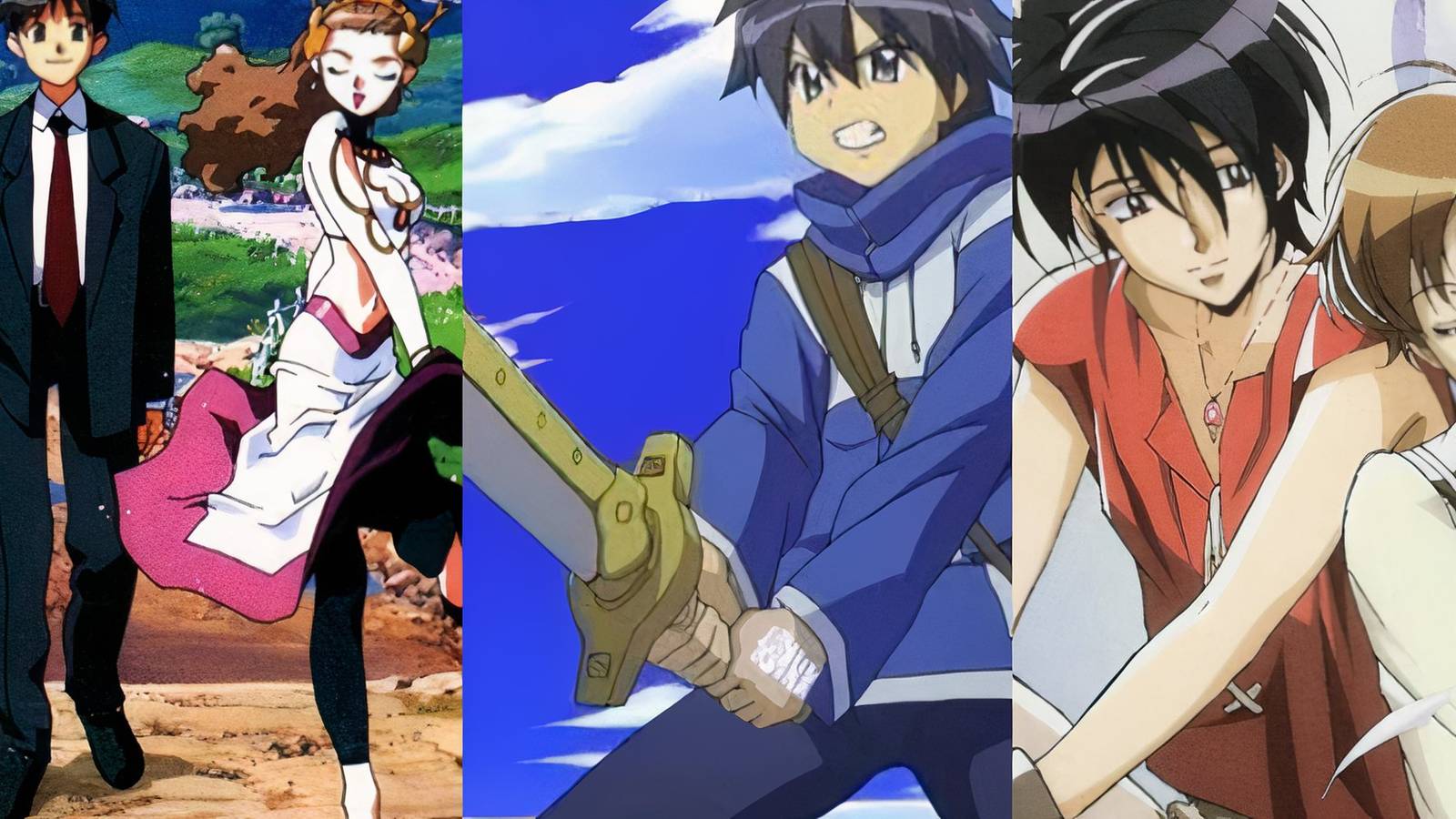 Makoto and Rune El Hazard, Saito Familiar of Zero, Van and Hitomi Escaflowne
