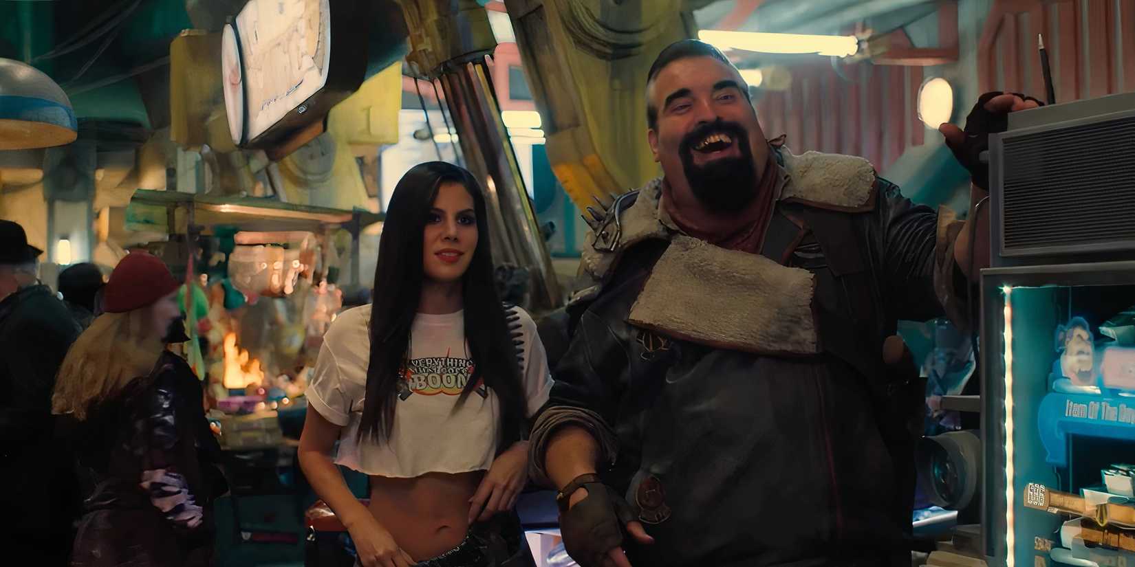 Marcus running his shop in the Borderlands movie
