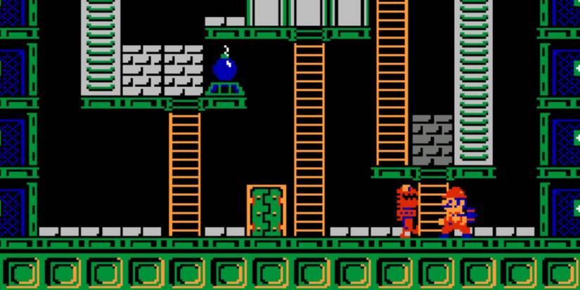 Mario in Wrecking Crew Gear is approaching an enemy -1