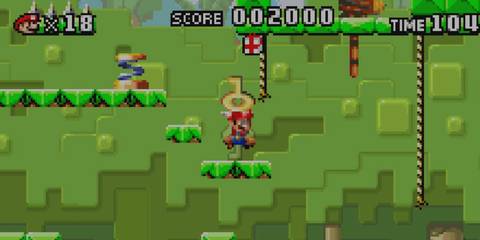 mario grabbing a key