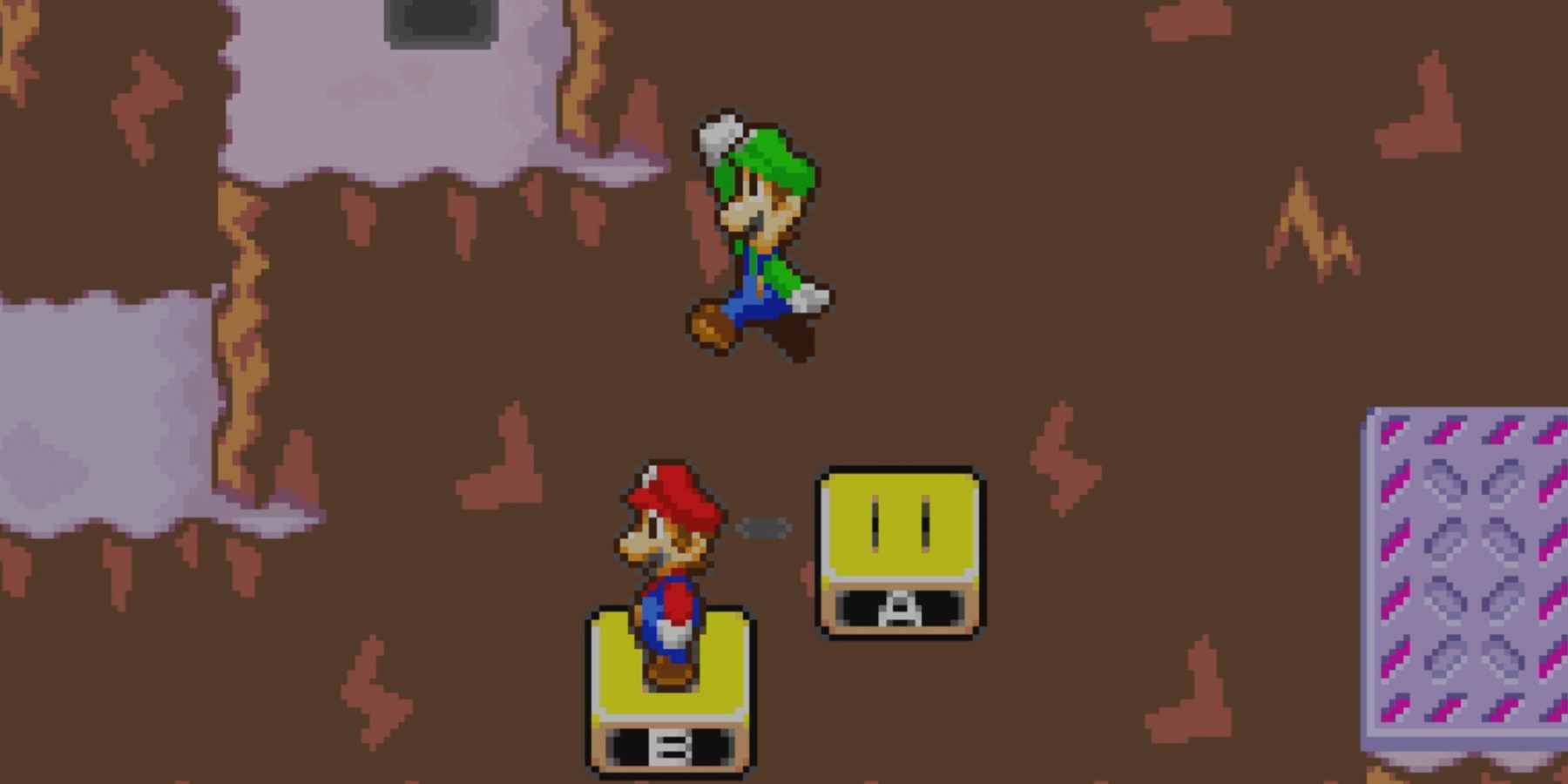 mario and luigi on platforms