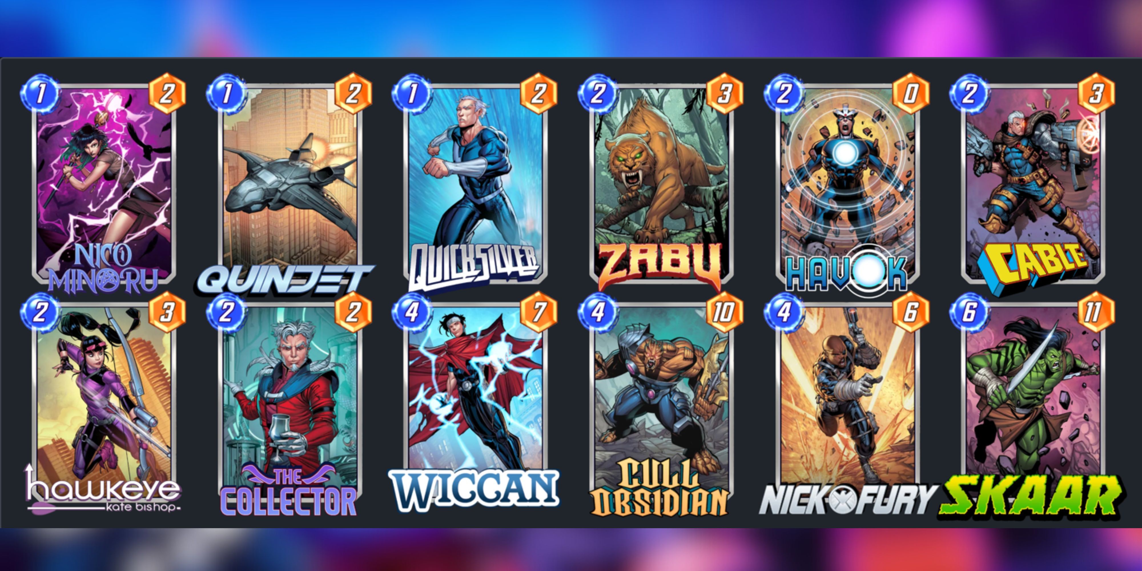 the best card lineup for wiccan in marvel snap.