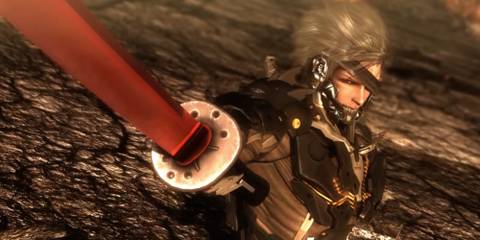 Raiden with a red blade in Metal Gear Rising: Revengeance