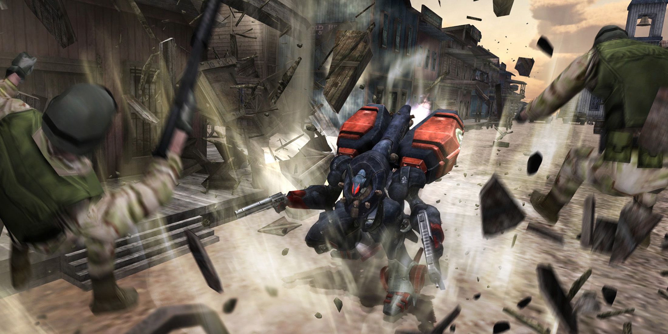 Metal Wolf Chaos XD mecha fighting soldier